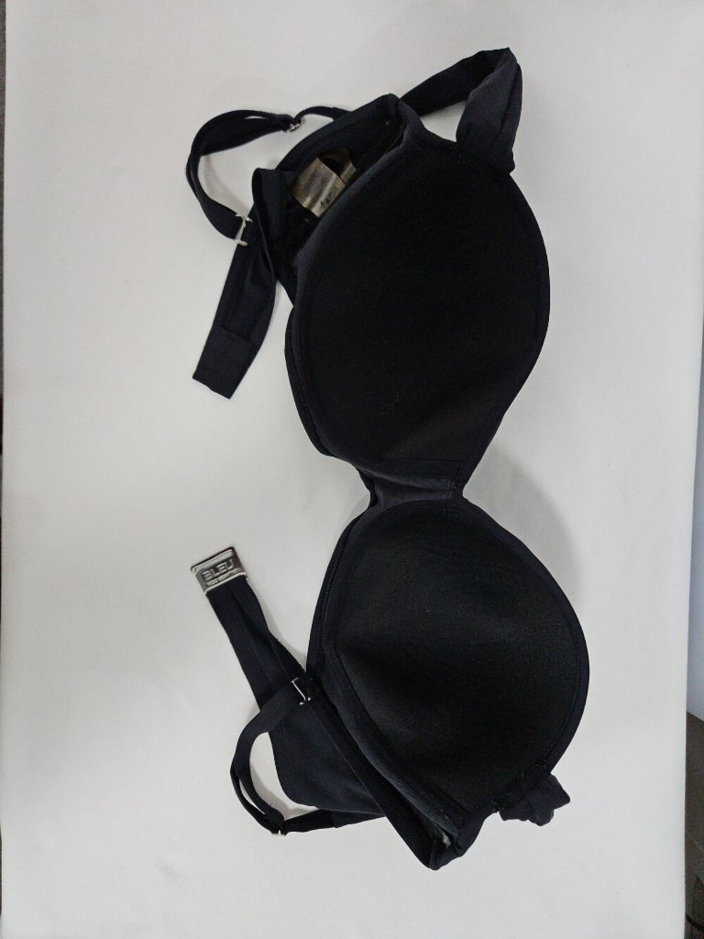 Bleu Rod Beattie Black Ruched Underwire Molded Cup Bikini Swim Top 36D - Picture 8 of 11